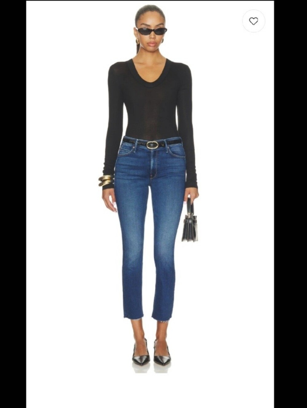 MOTHER The Mid Rise Dazzler Crop Fray Jeans Size 32 In Squeeze It Wash